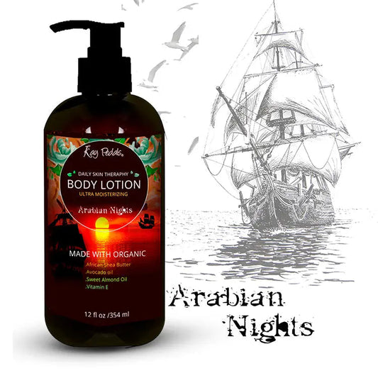 Arabian Nights Body Lotion | Organic Body Cream | Shea Butter Lotion |  Almond Body Lotion | Fragrance Lotion